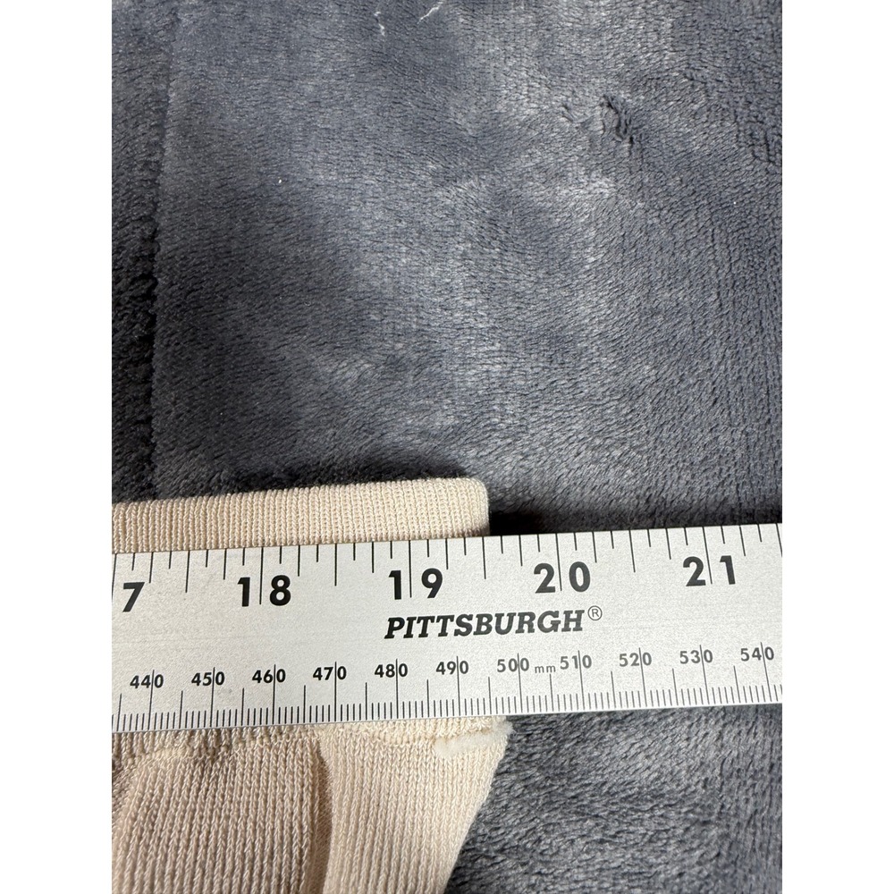 HM Womens Ribbed Knit Wide Leg‎ Pants Beige High Rise XL New 0988727 3 - Picture 7 of 16